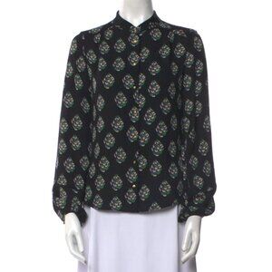 Diane Von Furstenberg "New Gyls" 100% Silk Blouse Size 8